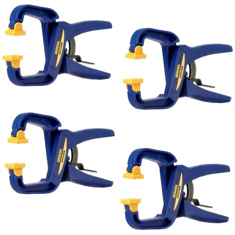 X4 Irwin Quick Grip 38mm 1 1/2 Inch Handi Clamps 20kg Non Marking Q/G59100