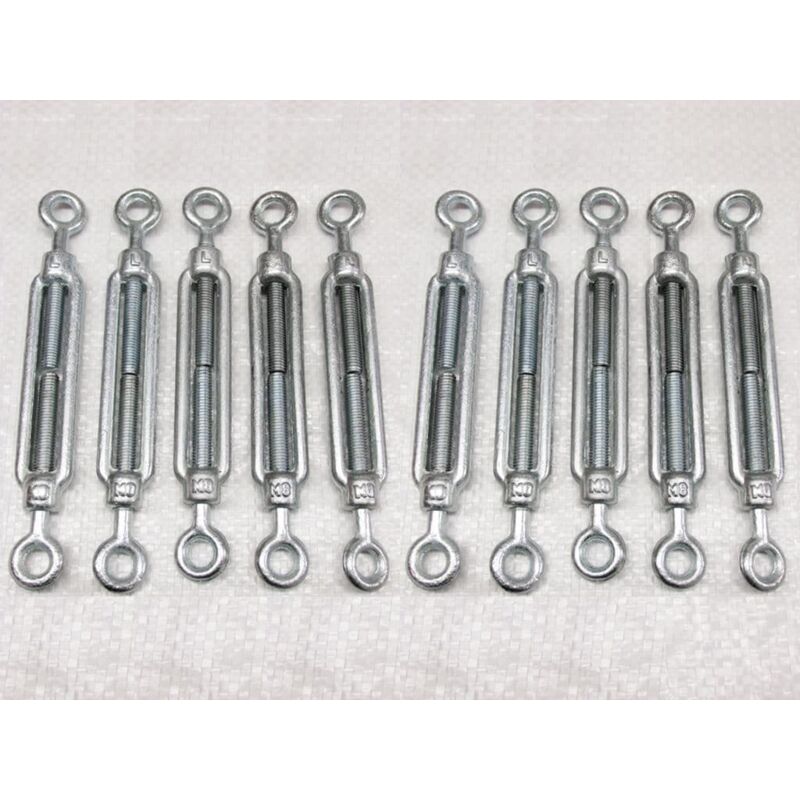 Securefix Direct - x10 M30 Galvanised Forged Straining Screw Eye Eye - Caravan Turnbuckle Open Body
