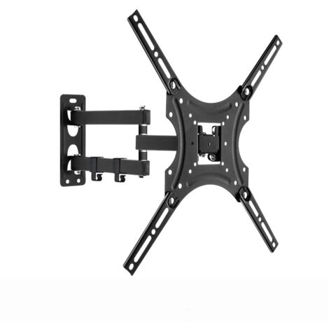 X400 Ausziehbare und schwenkbare TV-Wandhalterung, kompatibel mit Fernsehern von 14 bis 55 Zoll, volle Drehung, robuster Stahl, Abstand 65–415 mm