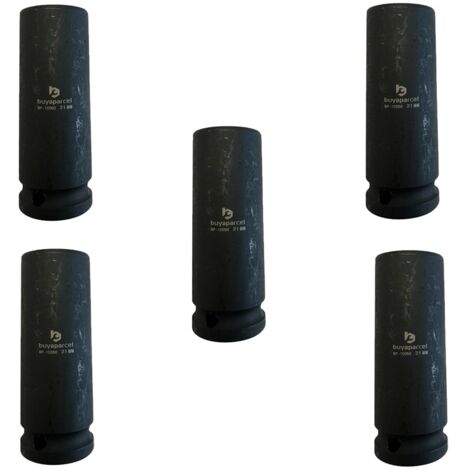 X5 Scaffolders Impact Socket Deep 80mm 1/2"" Square Drive 21mm + Pin & O-Ring