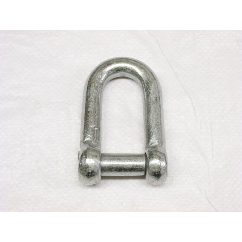 Securefix Direct - x1 8MM Galvanised Commercial Dee Shackle With Countersunk Pin - Chain Connector Caravan Tether Flush