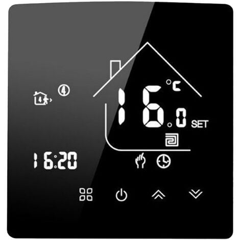 LANTRO JS Thermostat d'ambiance, Thermostat 2 Fils avec Écran LCD,  Thermostat Chaudiere Gaz Filaire, Thermostat Ambiance Numérique  Programmable