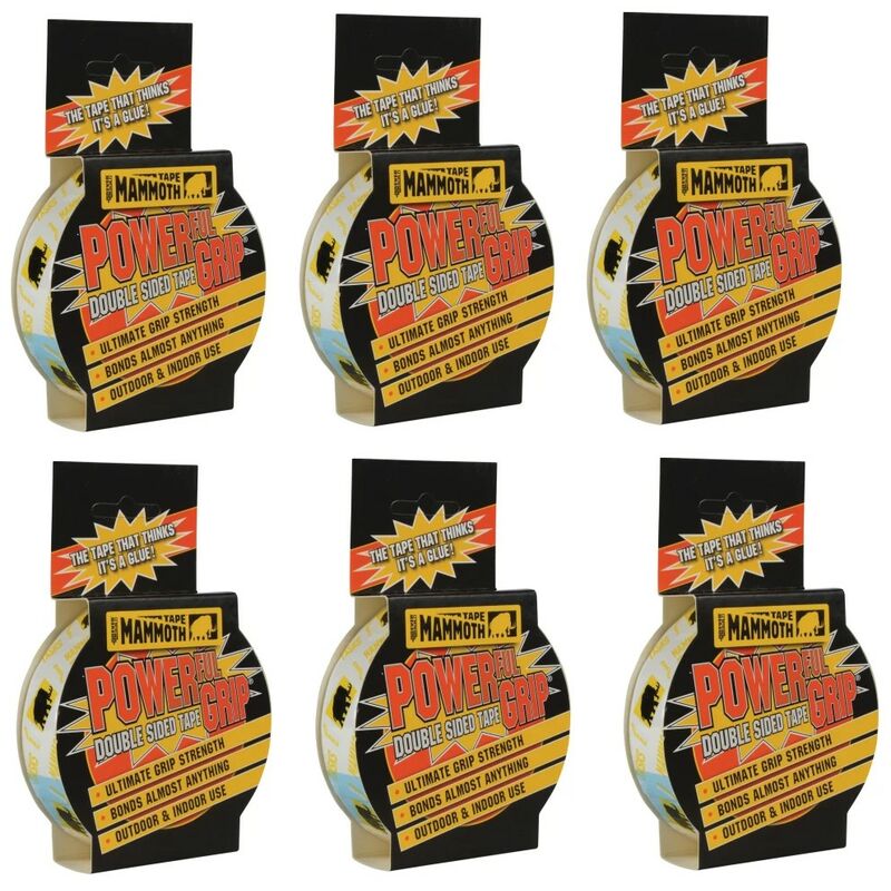 Everbuild - X6 Mammoth Powerfull Grip Double Sided Tape Extra Strong 12mm 2.5m