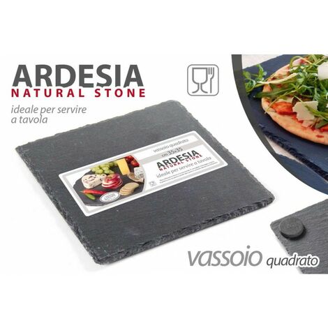 x8 Piatto vassoio in ardesia quadrato ristorante cm 35 x 35
