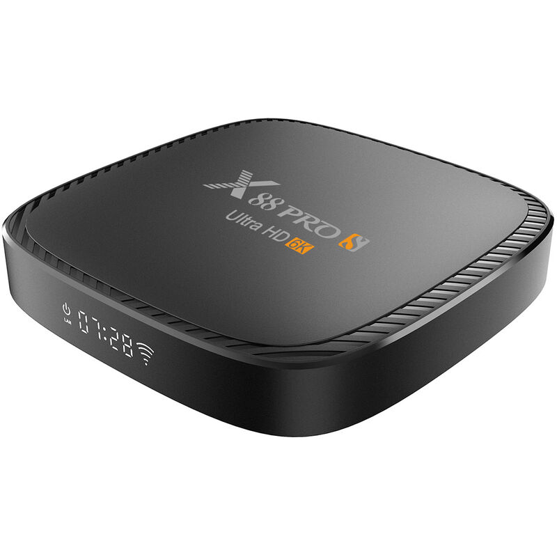 

X88 PRO S Android 10.0 Smart TV Box Allwinner H616 Quad-core H.265 VP9 6K Decodificacion UHD 4K Media Player 2.4G / 5G WiFi de doble banda 100M LAN