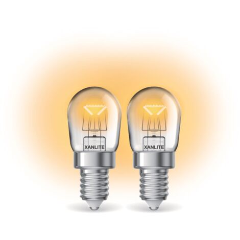 Xanlite – Lot de 2 ampoules à incandescence E14 15W 80 lumens 2200K pour four – Durée de vie 1000h – PACK2HO15W