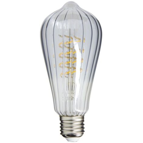 Xanlite - Ampoule Filament LED déco verre ciselé ST64, culot E27, 240 Lumens, Blanc chaud - RFDE240STSTRS