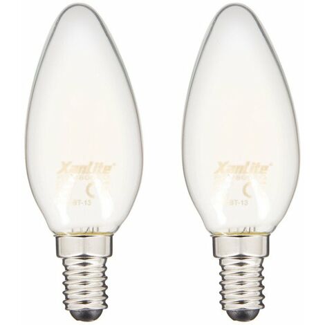 Xanlite – Ampoule LED Filament E14 806lm 6,5W blanc neutre – Équivalence 60W – Angle large 240° – PACK2RFV806FOCW