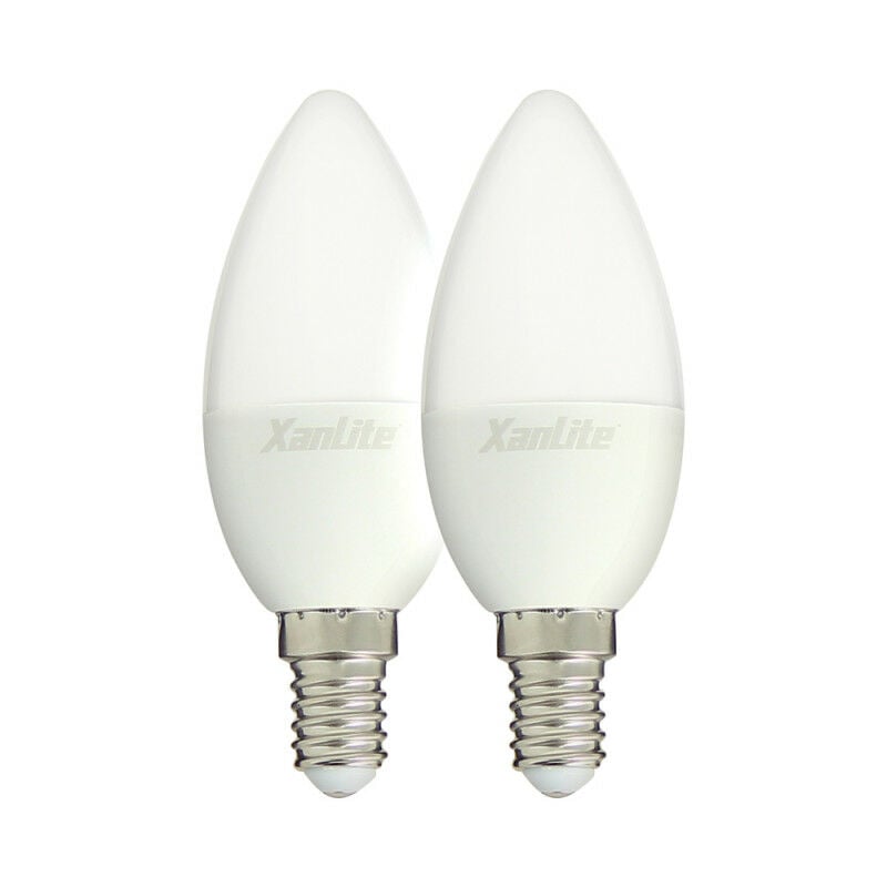 Xanlite - Ampoule led flamme, culot E14, 5W cons. (40W eq.), lumière blanc neutre