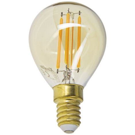 Xanlite - Ampoule LED (P45) / Vintage au verre ambré, culot E14, 3,8W cons. (30W eq.), 350 lumens, lumière blanc chaud - RFDV400PA