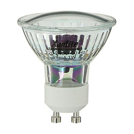 XANLITE - Ampoule LED spot, culot GU10, 0,6W cons. (N.C eq.), lumière Lumière rouge - MG18R