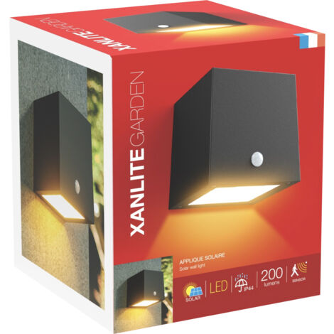Xanlite Aplique solar led con sensor 3000k Luz cálida APS200D