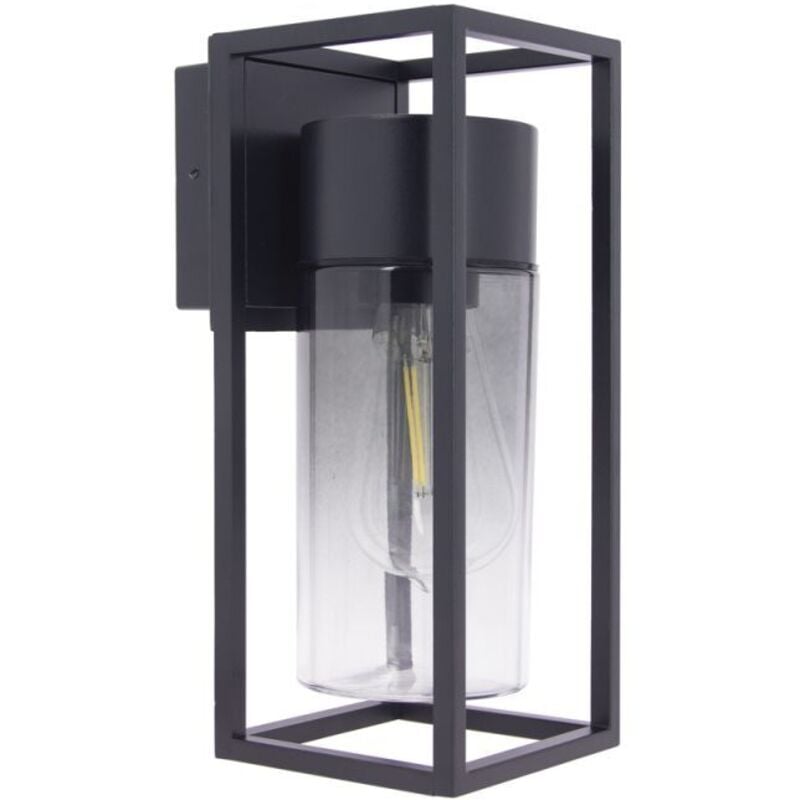 Xanlite - Applique murale filaire noire fumée contemporain IP44, culot E27, 40W max - APFE40WNMODF
