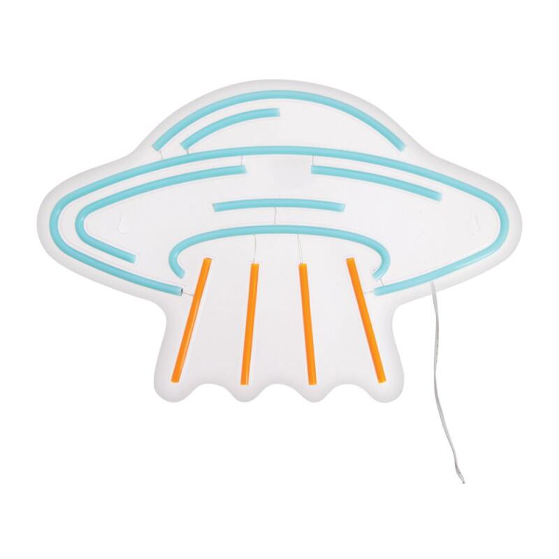 Xanlite - Applique murale néon soucoupe volante, usb filaire, Bleu et orange - ufoneon Xanlite - Applique murale néon soucoupe volante, usb filaire, Bleu et orange - ufoneon