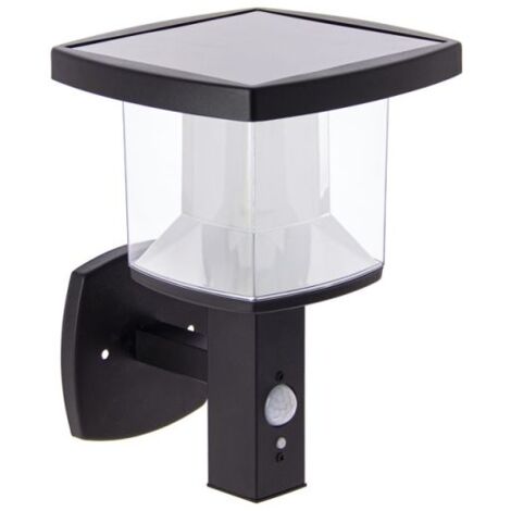 Xanlite - Applique murale Solaire IP44 600 Lumens - Détecteur de mouvements - 3 modes de fonctionnement - Noir - SO1811AN