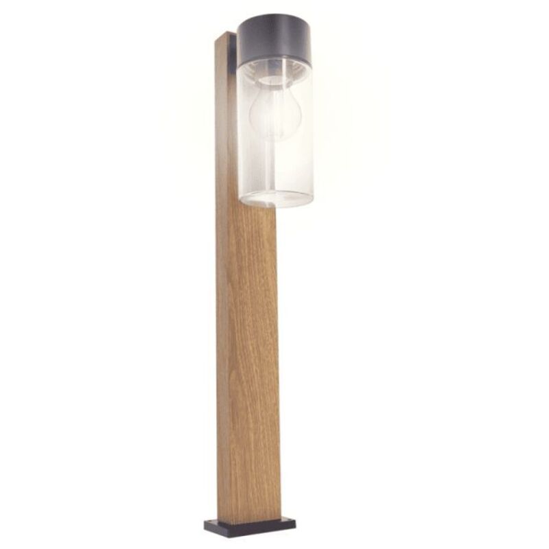 Borne filaire noire et bois IP44, culot E27, 40W max - BOFE40WNW - Xanlite