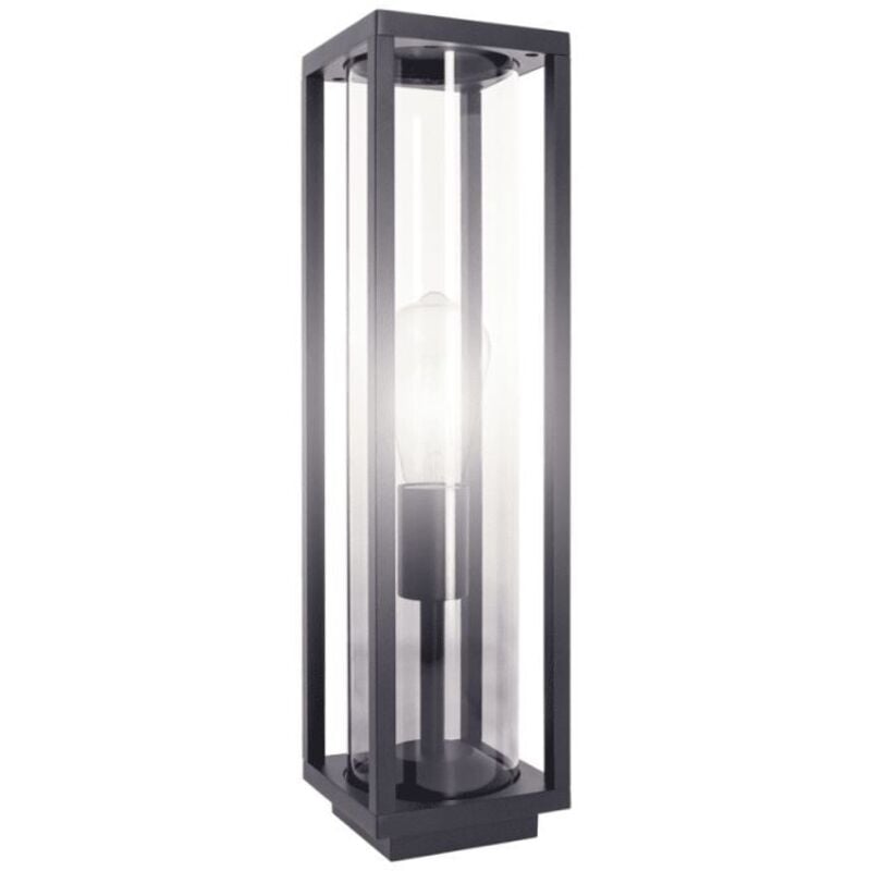 Xanlite - Borne filaire noire fumée contemporain IP44, culot E27, 40W max - LAME40WNMODF