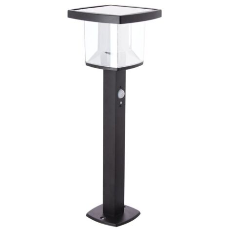 Xanlite – Borne solaire 50cm IP44 600 lumens – Détecteur de mouvement 3 modes – Acier inoxydable – Autonomie 8h – SO1811N