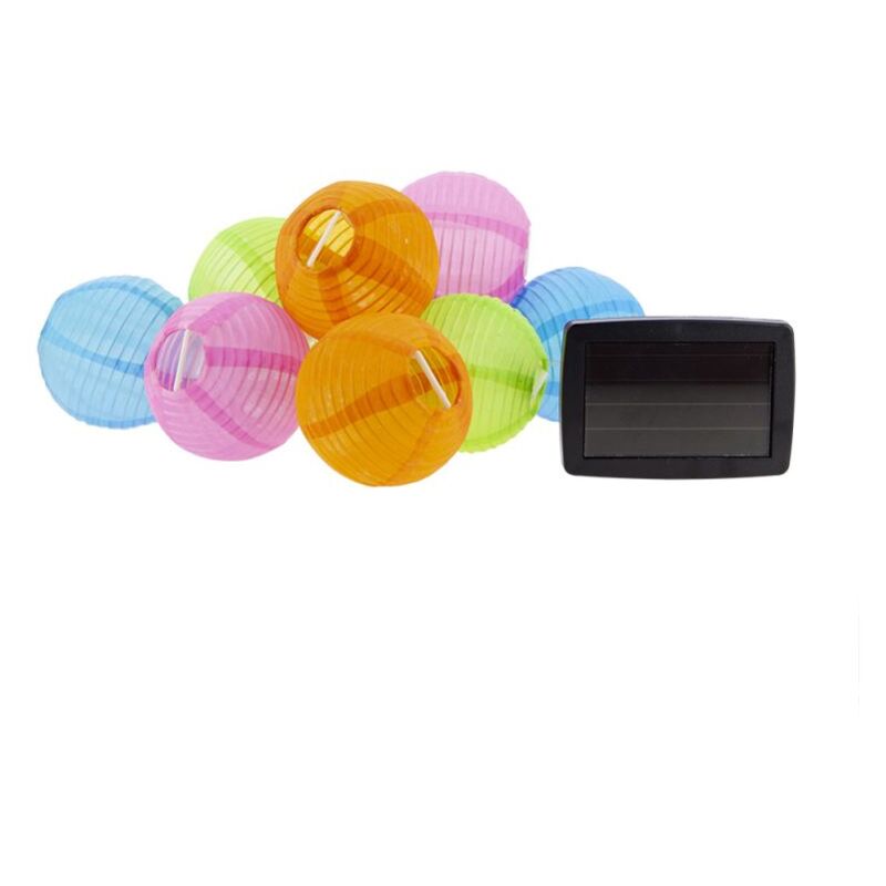 Guirlande led Solaire, x8 Boules Multicolore, 5m - SOGRL8COLOR - Xanlite