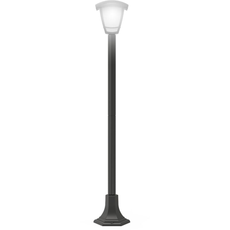 Lampadaire filaire noir 112cm rétro IP44, culot E27, 40W max - LAME40NRET - Xanlite