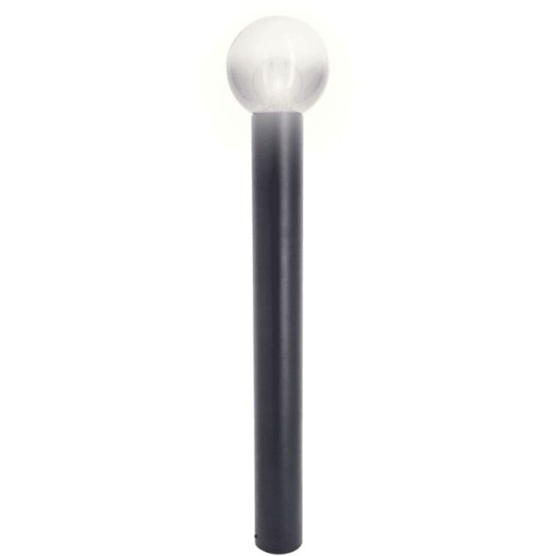 Xanlite - Lampadaire filaire noire boule fumée 80 cm IP44, culot E27, 40W max - LAME40WNBOU