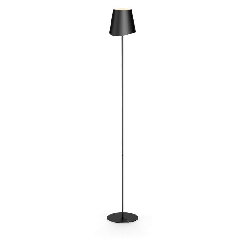 Lampadaire métal, 500 lumens, cct & Dimmable, Rechargeable, 130cm, Noir - LAM130ND - Xanlite