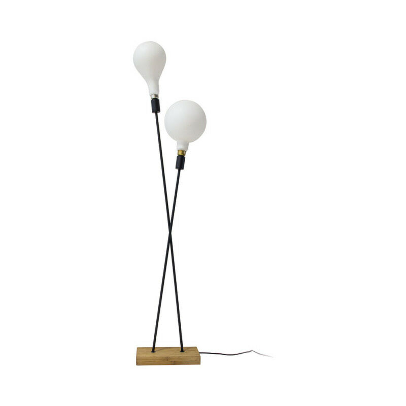 Lampadaire Twinsy bambou et métal noir Déco - xdltwinsywb - Xanlite
