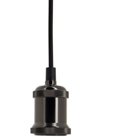 Xanlite - Lámpara de enchufe, negra, estilo vintage, base E27  Xanlite - SDVEB