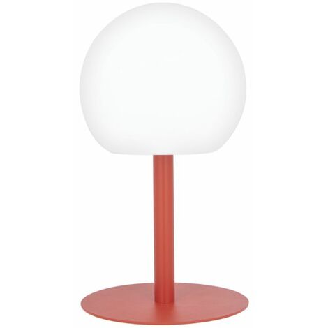 Xanlite - Lampe à poser boule terracota rechargeable en métal LED IP44, 400 lumens, CCT et dimmable, hauteur ajustable - LP16BTRCCT