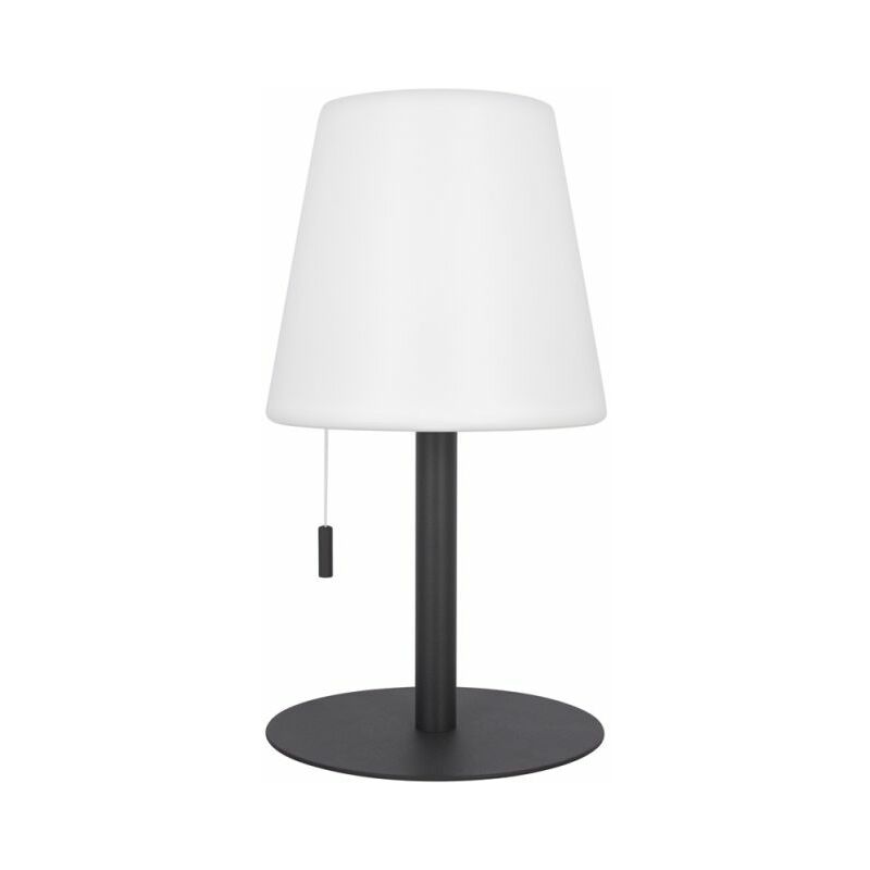 Lampe à poser pop - cône gris rechargeable en métal led IP44, 400 lumens, cct et dimmable, hauteur ajustable - LP16CGRCCT - Xanlite