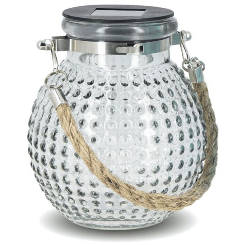 Lanterne Solaire Boule IP44 - Finition verre teinté - Gris - solabvt-g - Xanlite