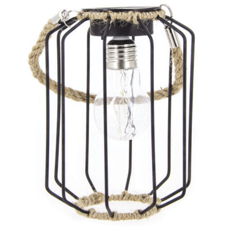 Xanlite – Lanterne solaire IP44 blanc chaud en métal – Autonomie 6h – Ø140mm – Pour terrasses et jardins – SORETRO4