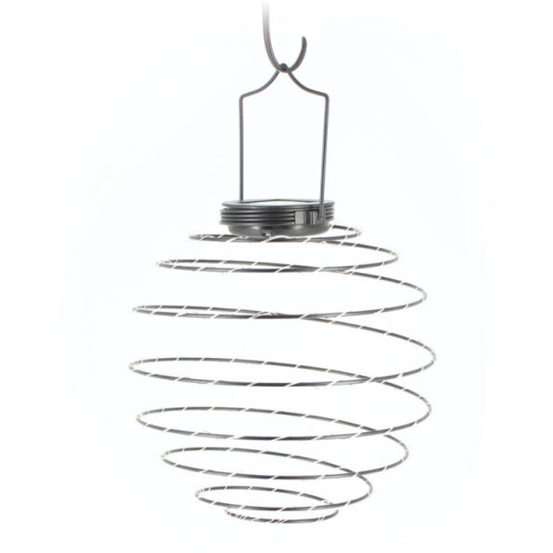 Lanterne Solaire Spirale IP44 - Métal - Noir - solasn - Xanlite