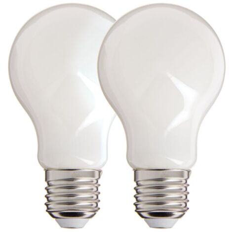Xanlite - Lot de 2 ampoules Filament LED A60 Opaque, culot E27, 806 Lumens, equivalence 60 W, 2700 Kelvins, Blanc chaud - PACK2RFE806GO
