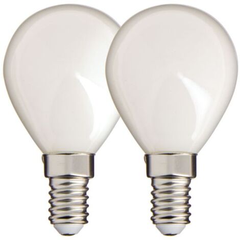 Xanlite - Lot de 2 ampoules Filament LED P45 Opaque, culot E14, 470 Lumens, équivalence 40W, 2700 Kelvins, Blanc chaud - PACK2RFV470PO