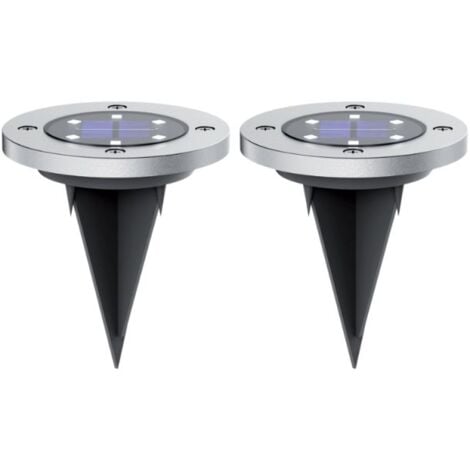 Xanlite - Lot de 2 Spots Solaires 6 LED Blanc chaud IP44 8h d'autonomie - PACK2SPSO4