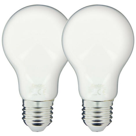 XANLITE - Lot x2 Ampoules à filament LED EDF, standard, opaque, culot E27, conso 8W eq. 75W, blanc chaud - PACK2RFE1055GOEDF