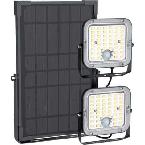 Xanlite - Pack de 2 projecteurs solaires LED IP44, détecteur de mouvement, 2x900 lumens, Blanc chaud - PACK2PRS7WMCEE