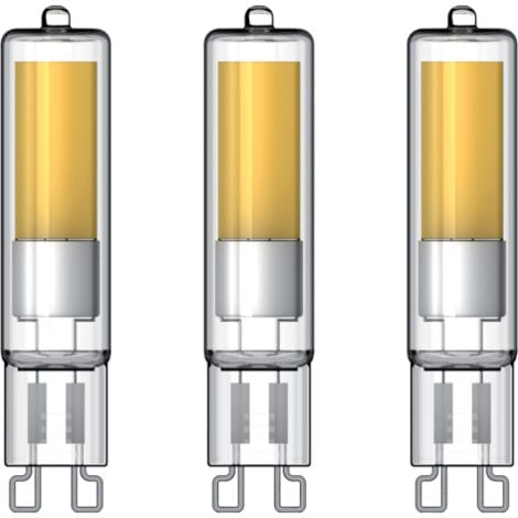 Xanlite - Pack de 3 ampoules RetroLED Capsule, culot G9, 2,6W cons. (20W eq.), 200 lumens, lumière blanc neutre - PACK3ALG9200CW