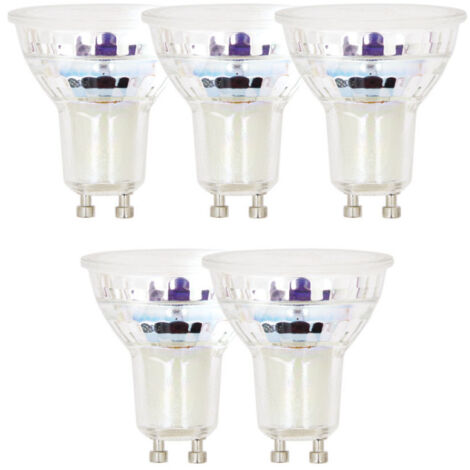 Xanlite - Paquete de 5 focos LED, base GU10, cons de 4,8W. (50W eq.), 345 lúmenes, luz blanca cálida  Xanlite - PACK5RCXG50S