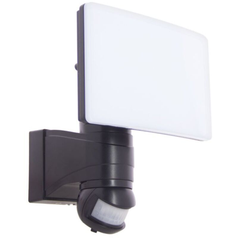 Xanlite - Projecteur mural noir LED IP44 30W avec détecteur de mouvement, 3000 Lumens - PR30WMDV24
