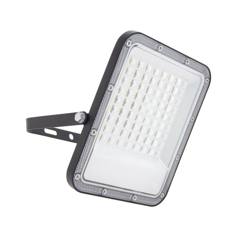 Projecteur mural noir led IP65, 4500 lumens, conso 50W (éq 200W), Blanc chaud - PR50WMCEE - Xanlite