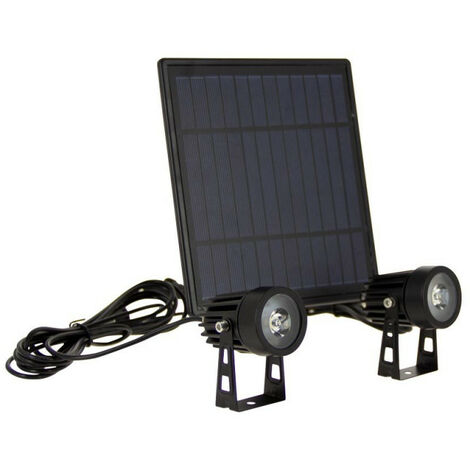 V-TAC VT-60W Projecteur solaire LED 60W avec télécommande IR blanc neutre  4000K Corps noir IP65 - 8575