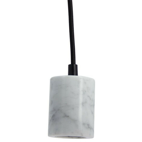 Xanlite - Suspension à douille en marbre blanc, culot E27 - SDM01EW
