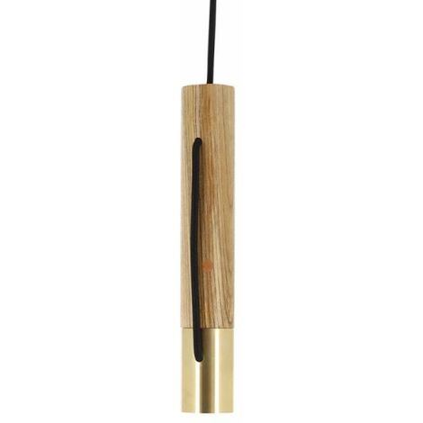 Xanlite – Suspension Tempo en bois blanc et laiton E27 – Longueur câble 120 cm – Tension 230V AC – COSDETEBOL
