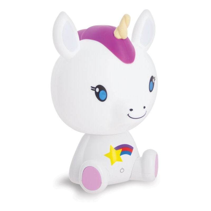 Xanlite - Veilleuse Licorne led, intensité variable, usb rechargeable, rvb / Blanc chaud - vllicorne