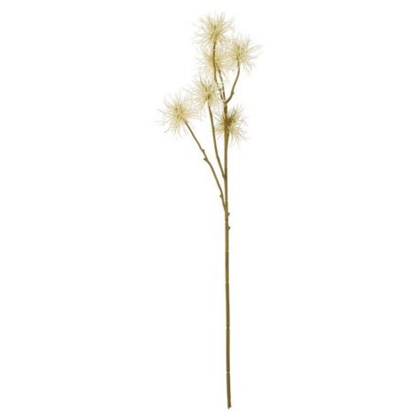 Xanthium Spray (Single Stem Flower) - Plastic - Height 81 cm - Cream