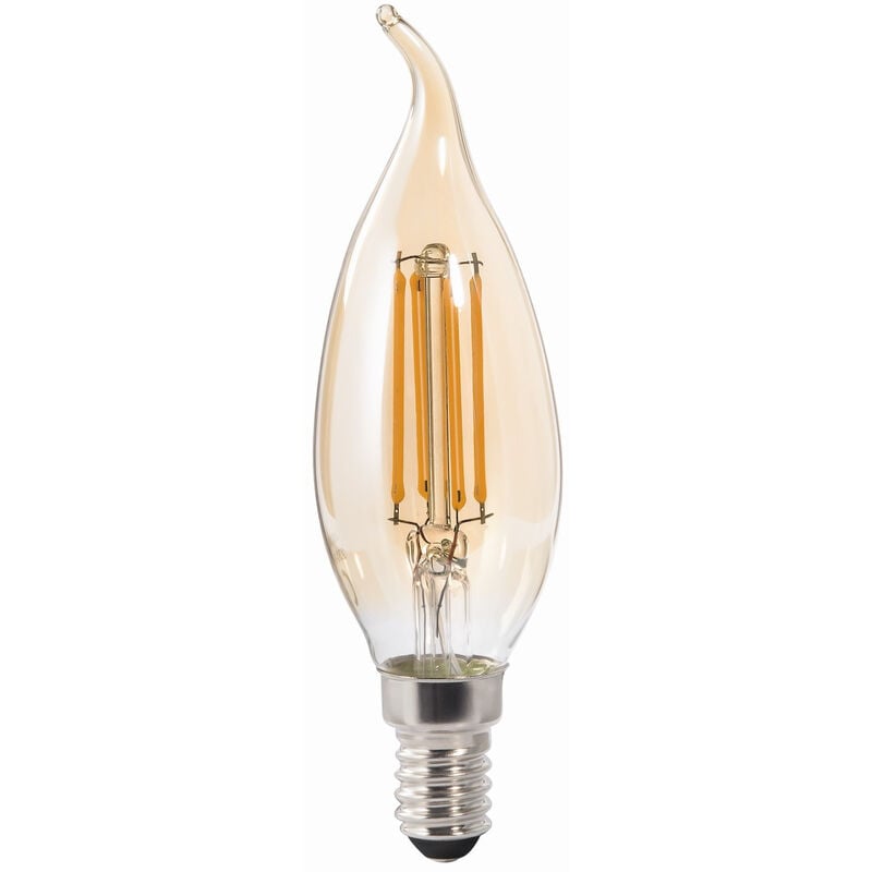 Ampoule filam. led, E14, 400LM remp. 35W, bgie cp vent, ambre, blc chd Xavax