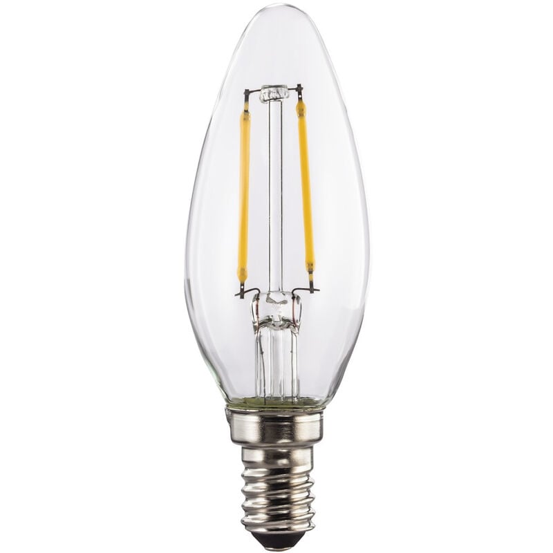 Ampoule filament led, E14, 806LM rempl. ampoule bougie 60W, blc chaud Xavax