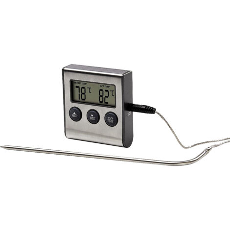 Xavax Digitales Küchenthermometer Präzise Silber